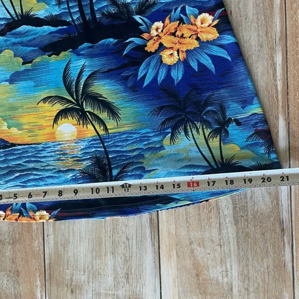 Tropical Blue Swim Cover Up Dress Xl